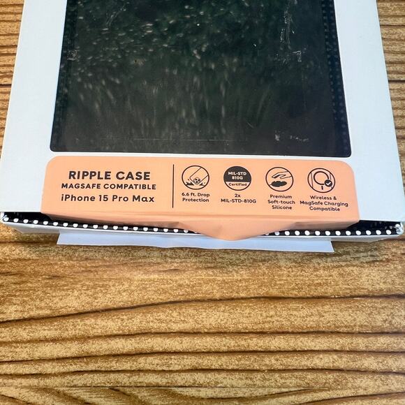 CASETiFY Ripple Case MagSafe iPhone 15 Pro Max Silicone Black 2X Military Grade - Picture 3 of 7